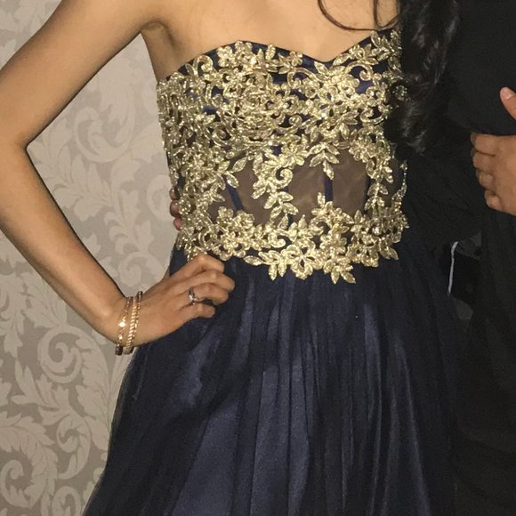 Navy Blue Prom Dress - Picture 1 of 4